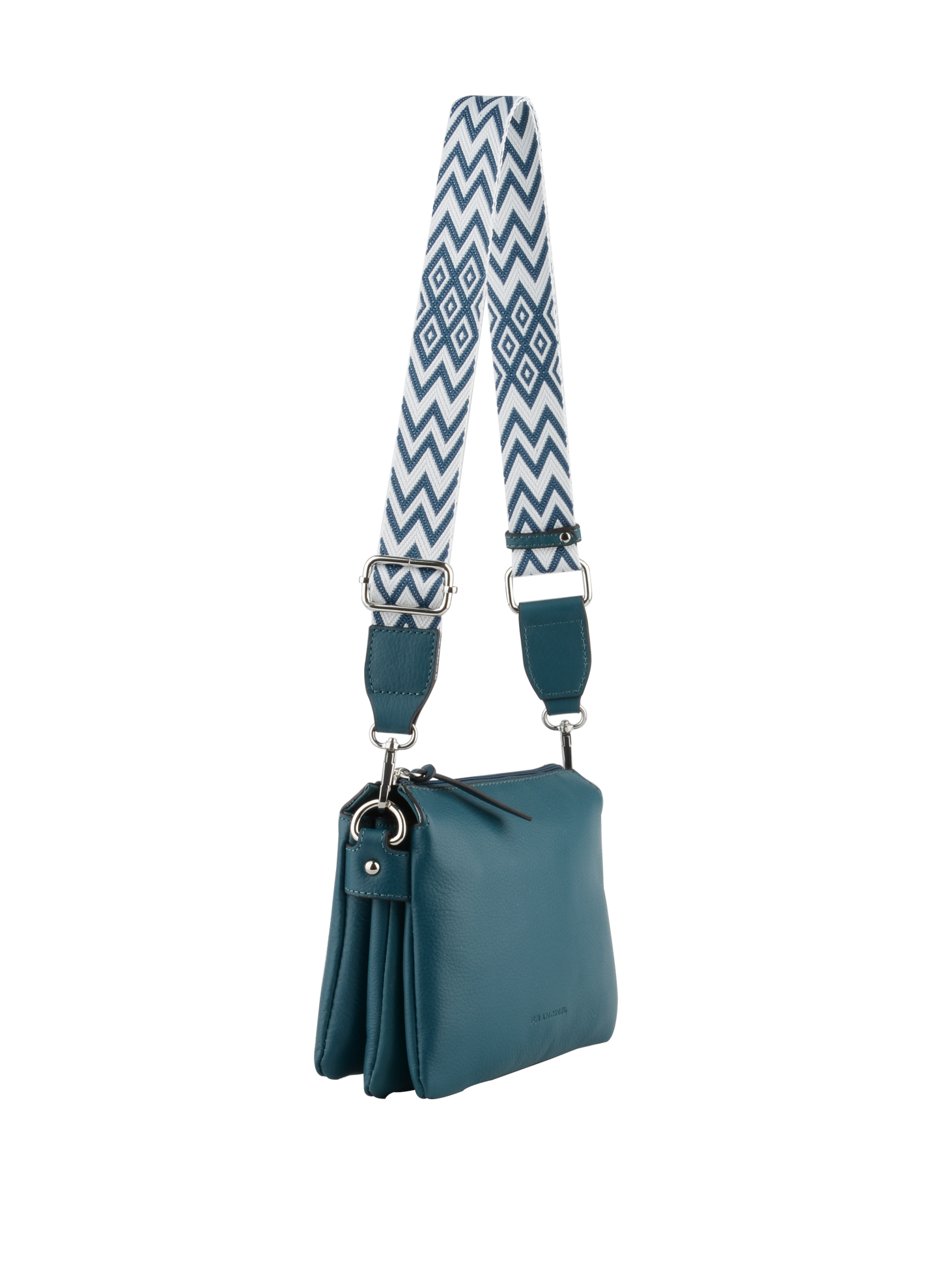 Tash - Sac porté travers Bleu Canard