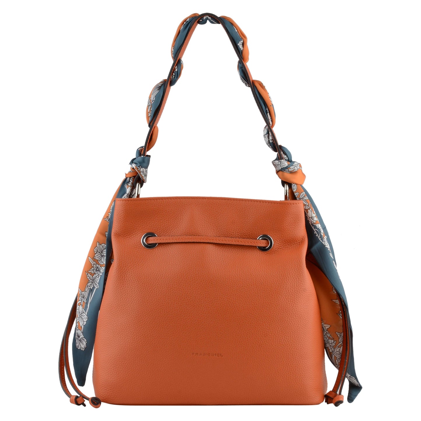 Florence - sac porté épaule en cuir de vachette grainé Orange