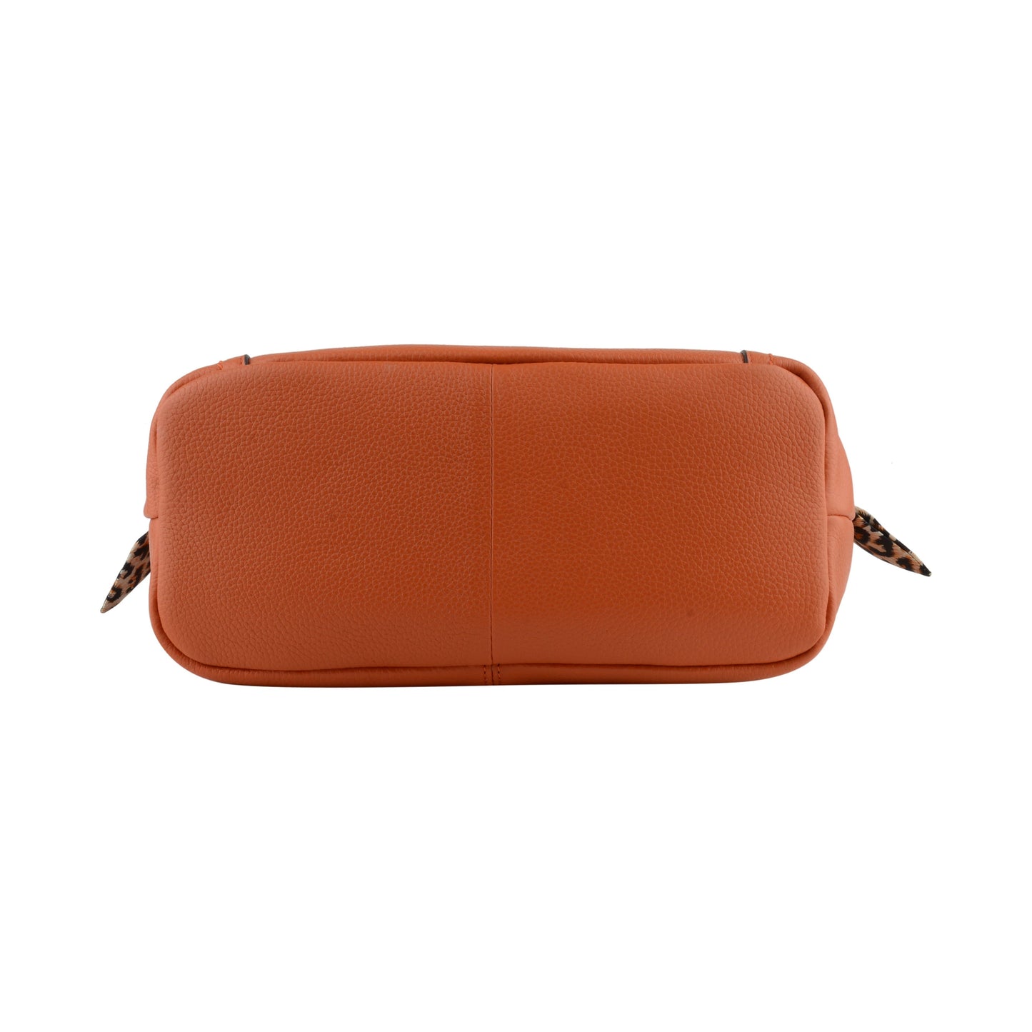 Florence - sac shopping en cuir de vachette grainé Orange