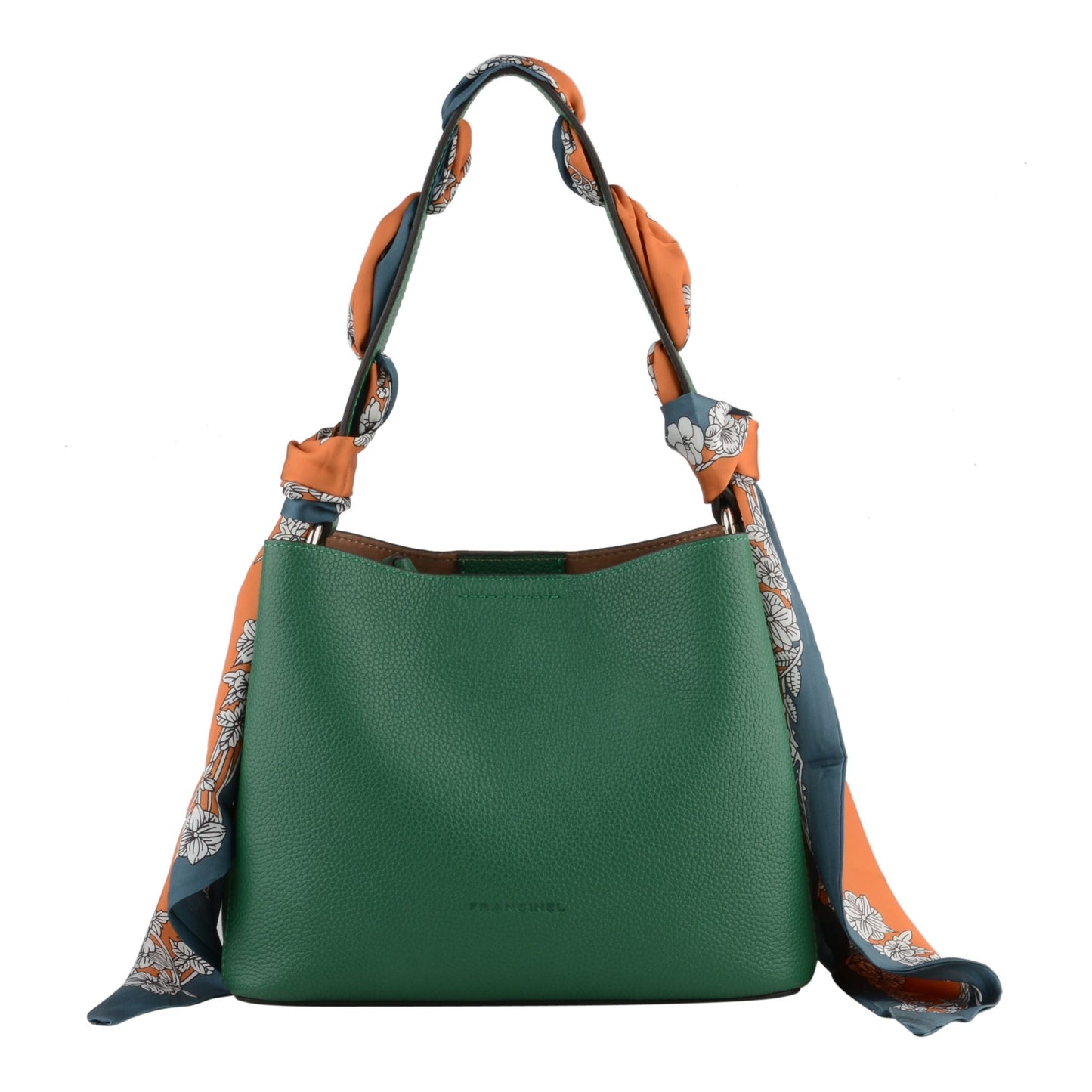 Florence - sac porté épaule en cuir de vachette grainé Vert