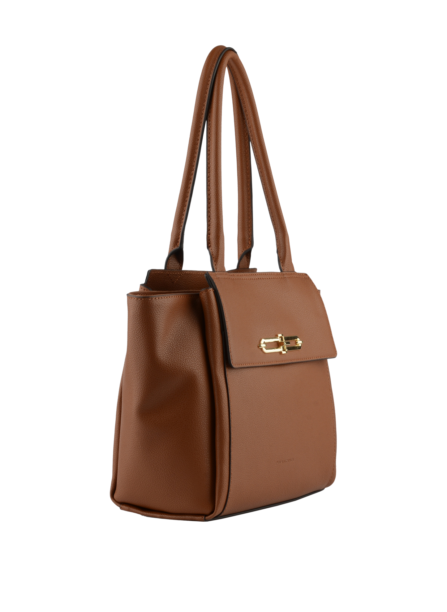 ABIGAIL - Sac shopping en cuir de vachette Camel