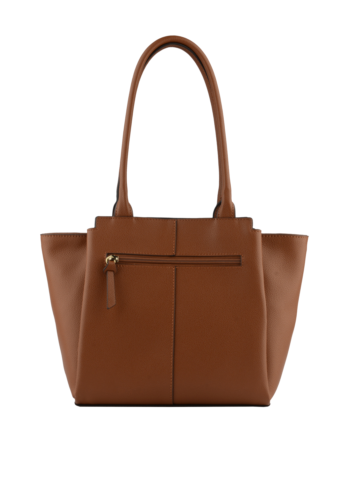 ABIGAIL - Sac shopping en cuir de vachette Camel