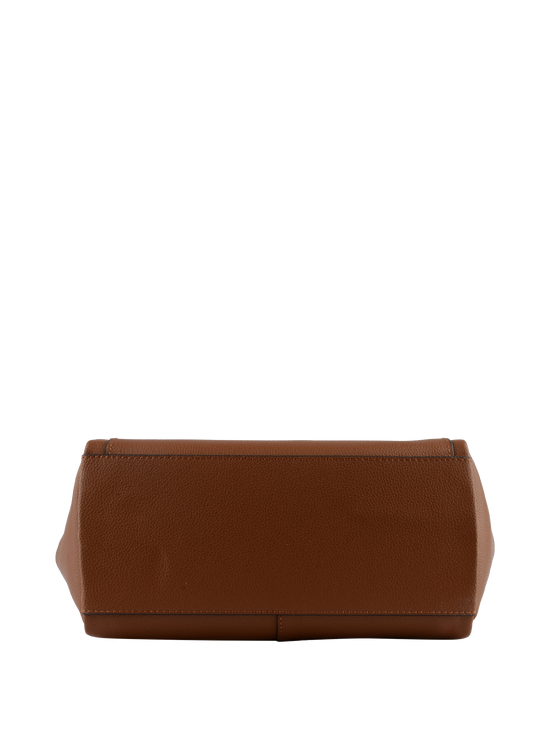 ABIGAIL - Sac shopping en cuir de vachette Camel