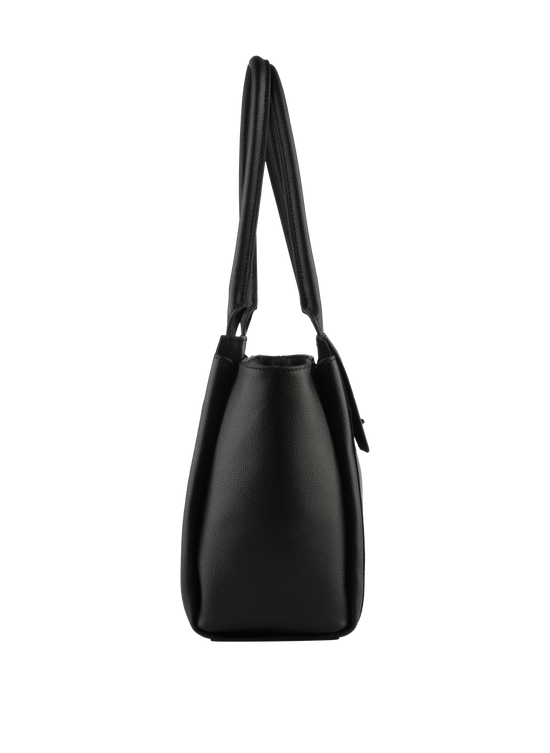 ABIGAIL - Sac shopping en cuir de vachette Noir