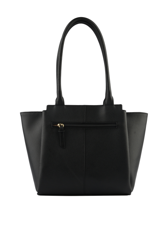 ABIGAIL - Sac shopping en cuir de vachette Noir