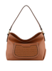 Dania - Sac porté épaule Camel tressé