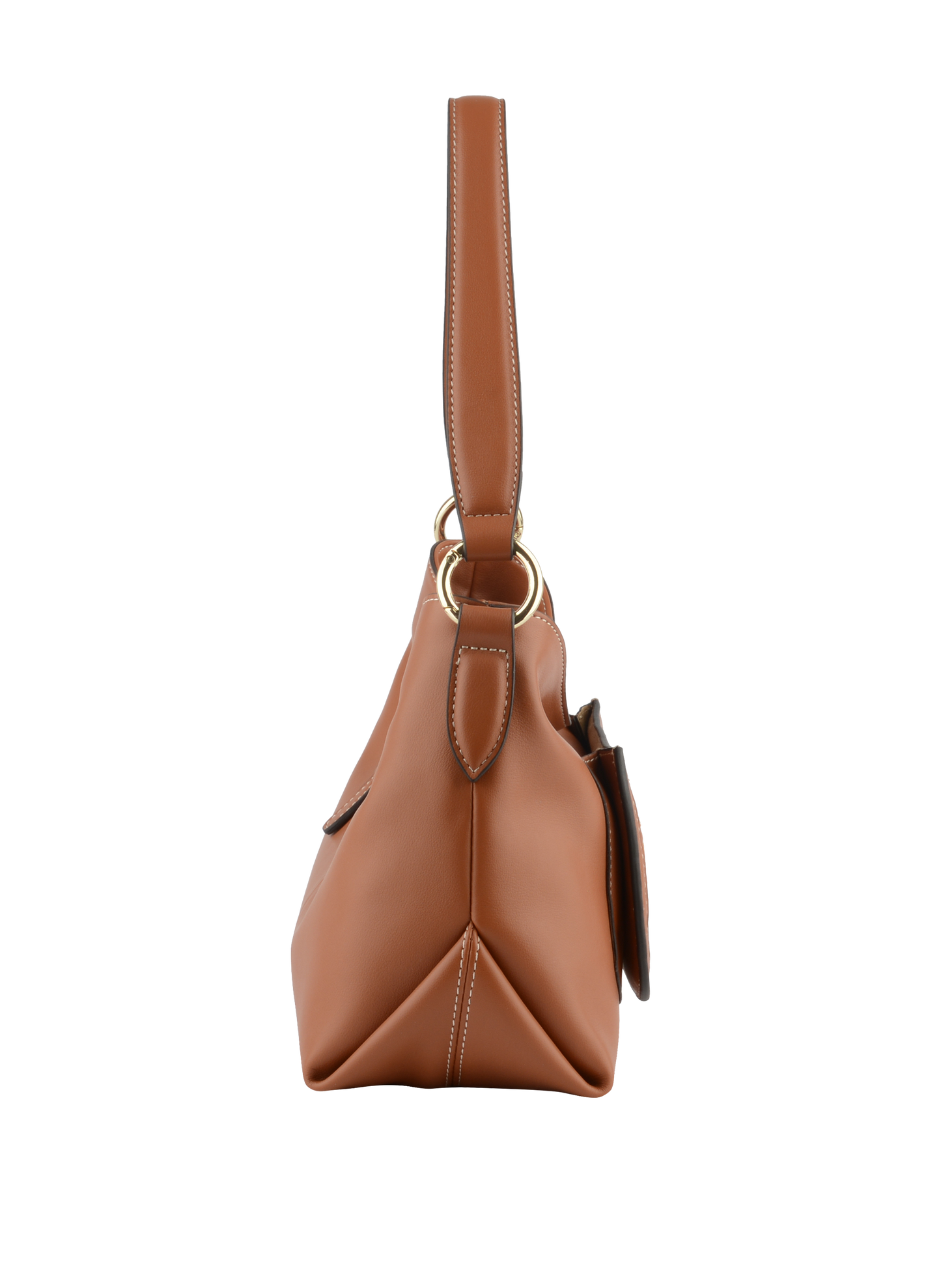 Dania - Sac porté épaule Camel tressé