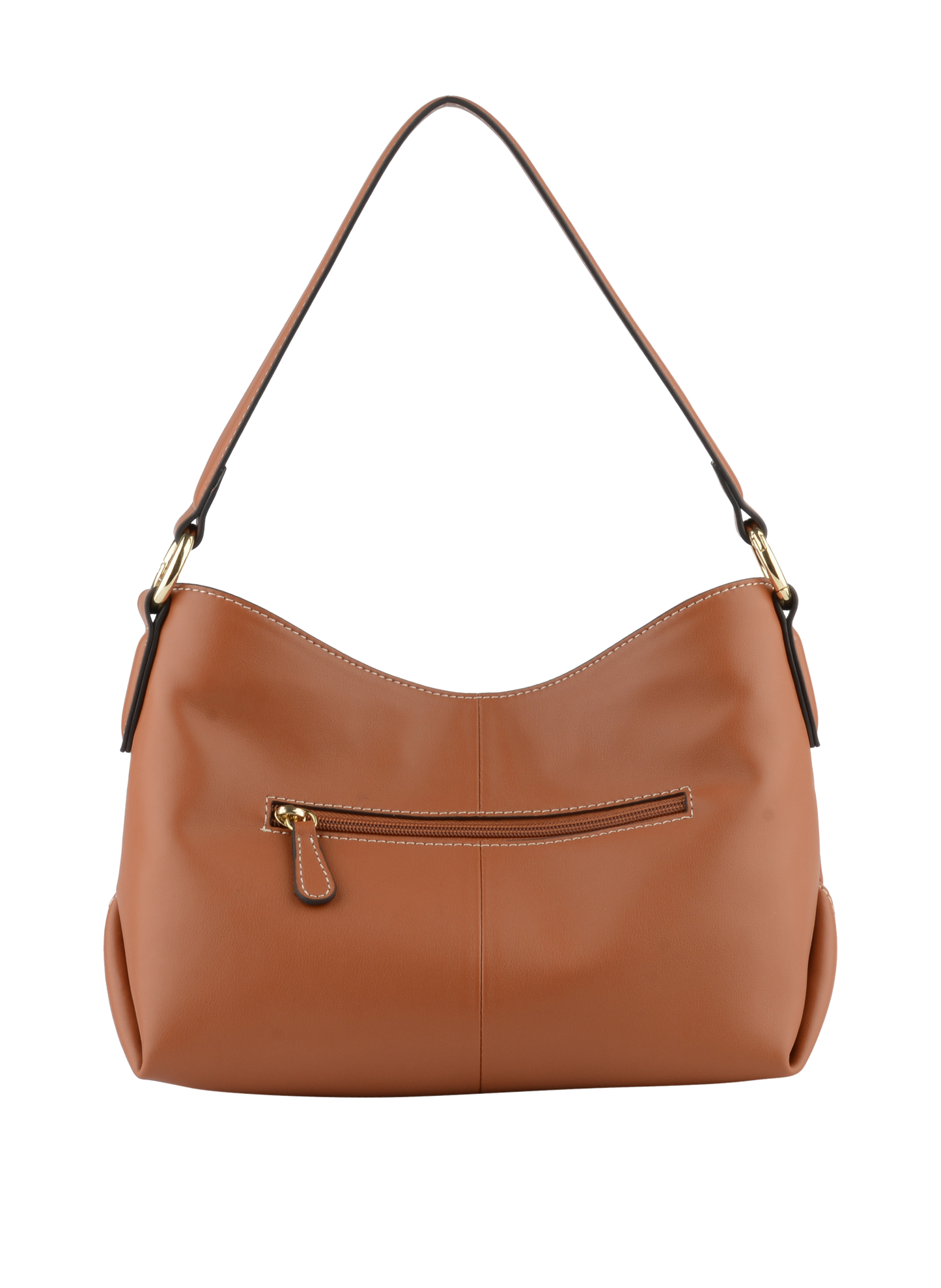 Dania - Sac porté épaule Camel tressé