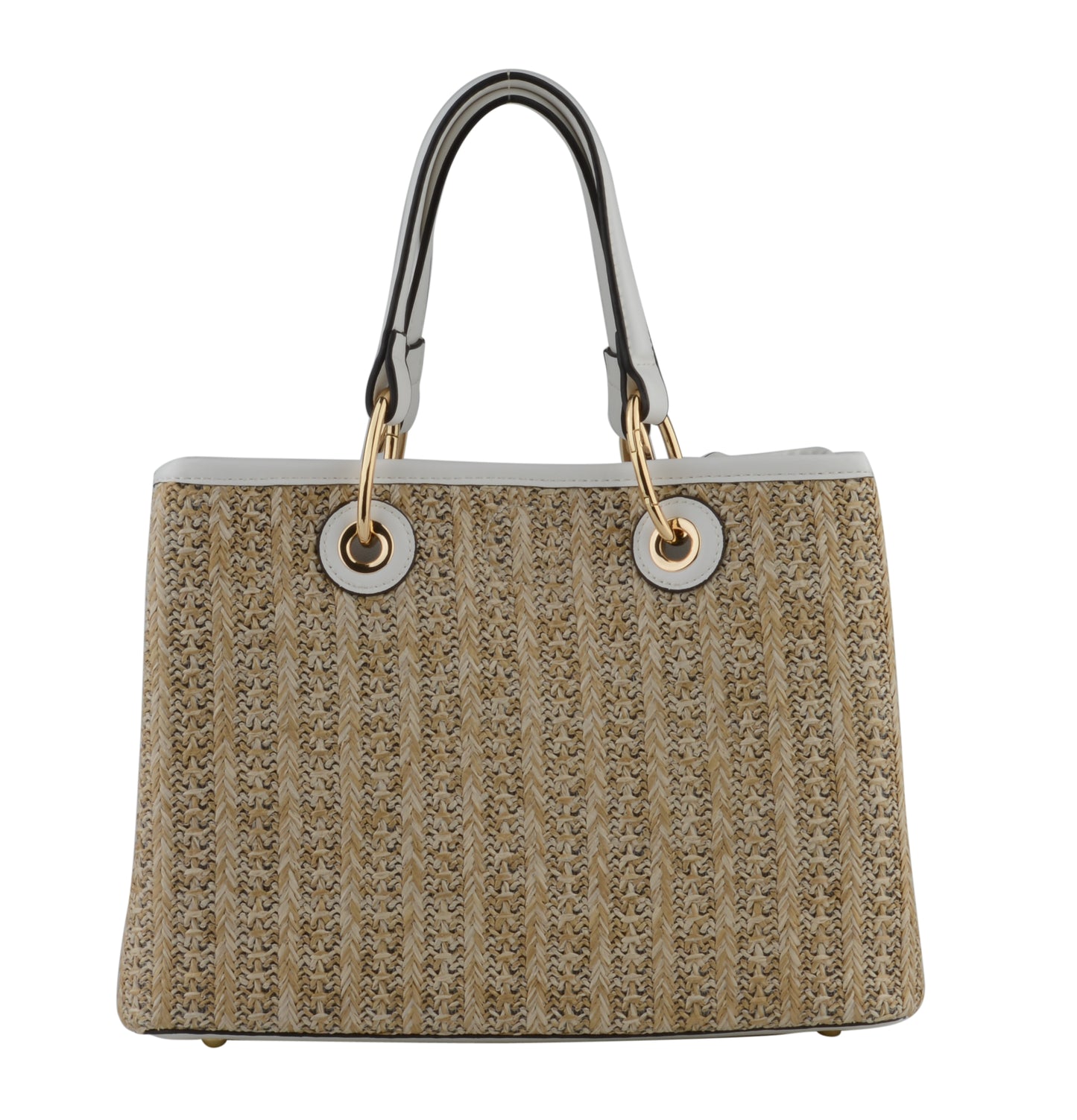 Izzy - Sac porté main beige /blanc