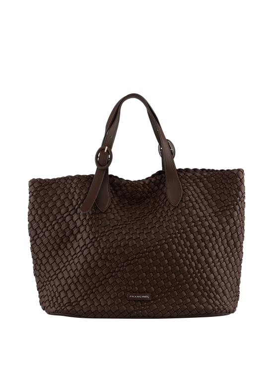 Kelly - Sac shopping marron