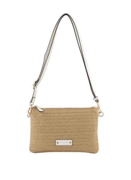 Louane - Sac porté travers Beige/ Blanc