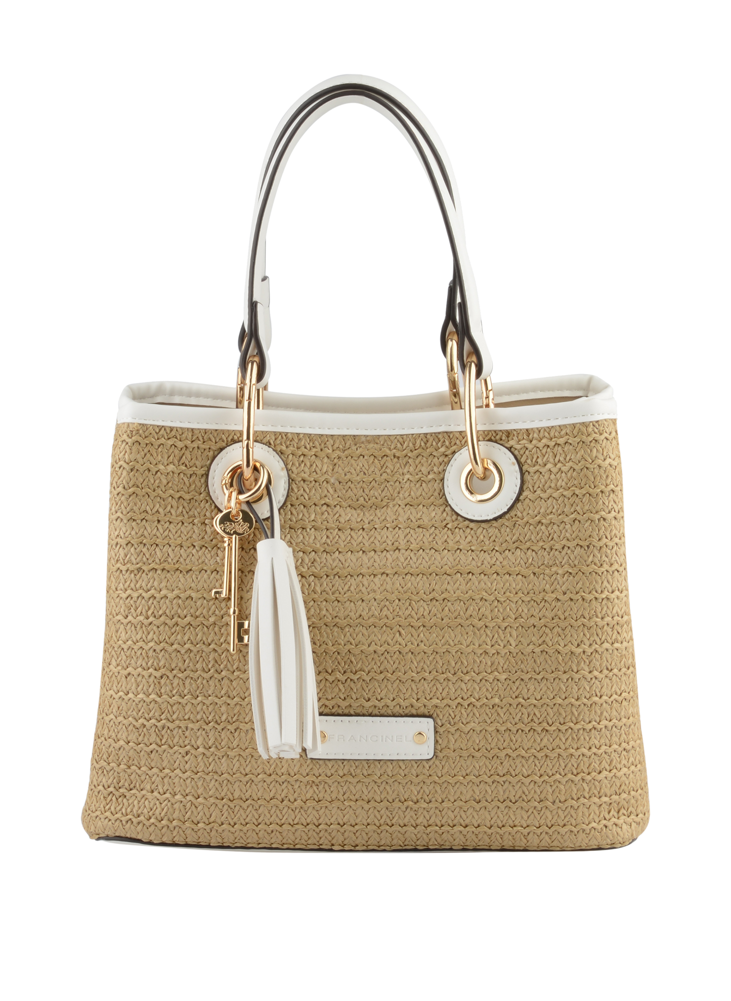 Louane - Sac porté main Beige/ Blanc