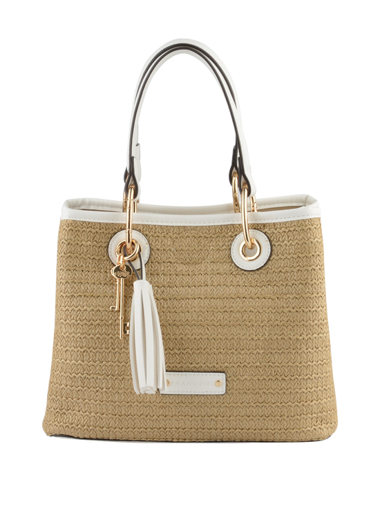 Louane - Sac porté main Beige/ Blanc