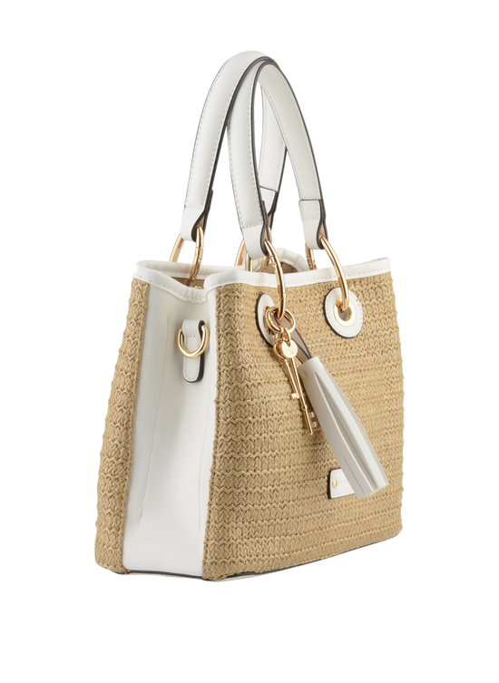 Louane - Sac porté main Beige/ Blanc