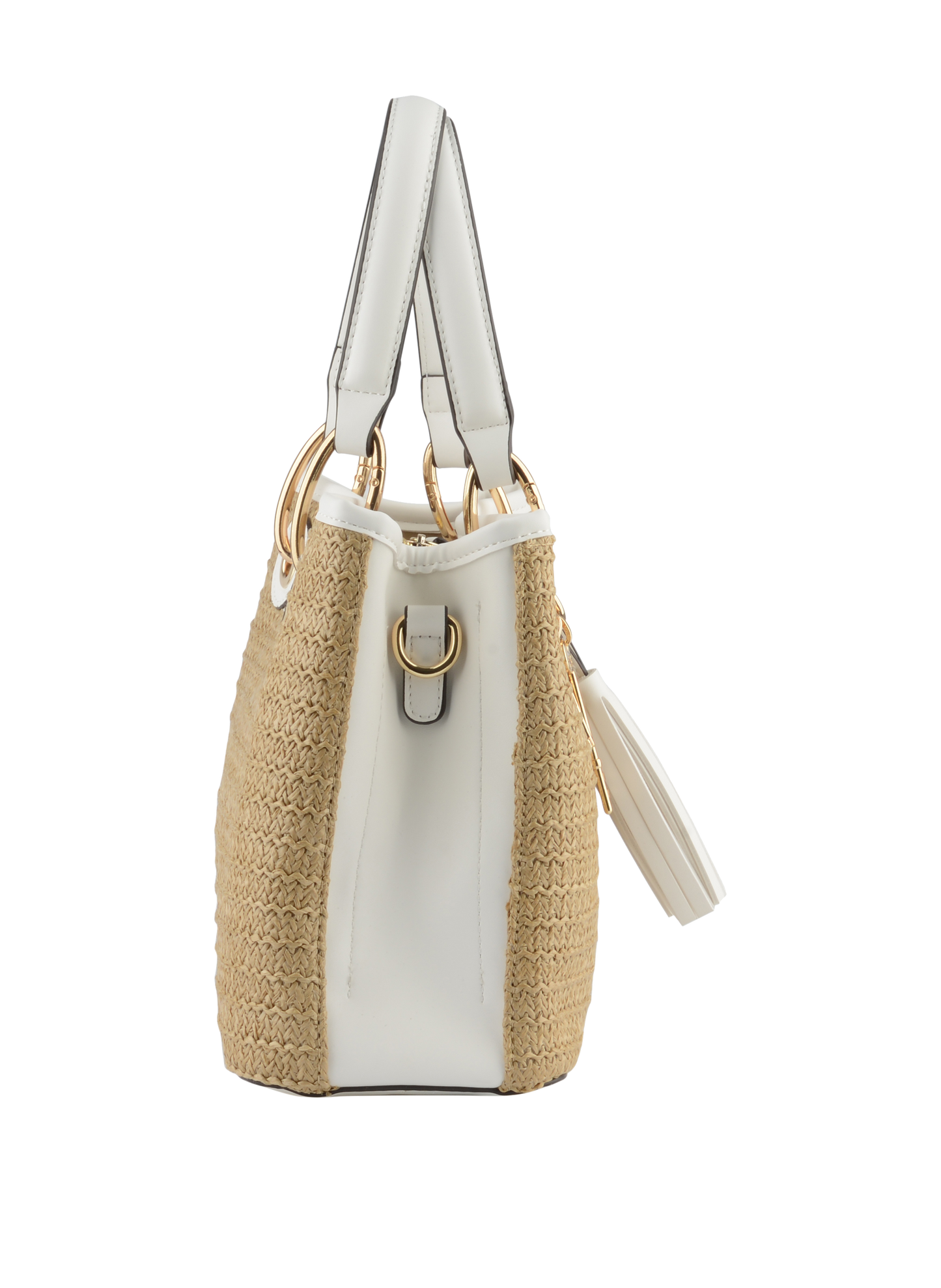 Louane - Sac porté main Beige/ Blanc