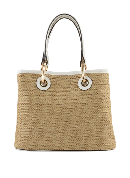 Louane - Sac porté main Beige/ Blanc