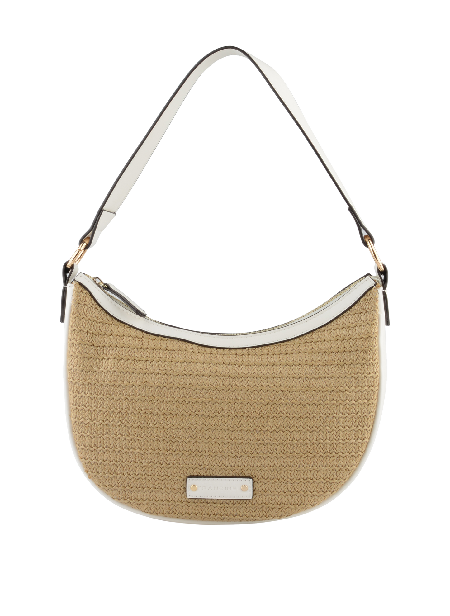 Louane - Sac porté épaule Beige/ Blanc