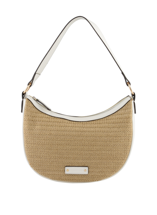 Louane - Sac porté épaule Beige/ Blanc