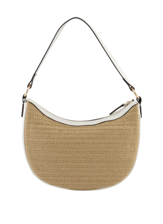 Louane - Sac porté épaule Beige/ Blanc