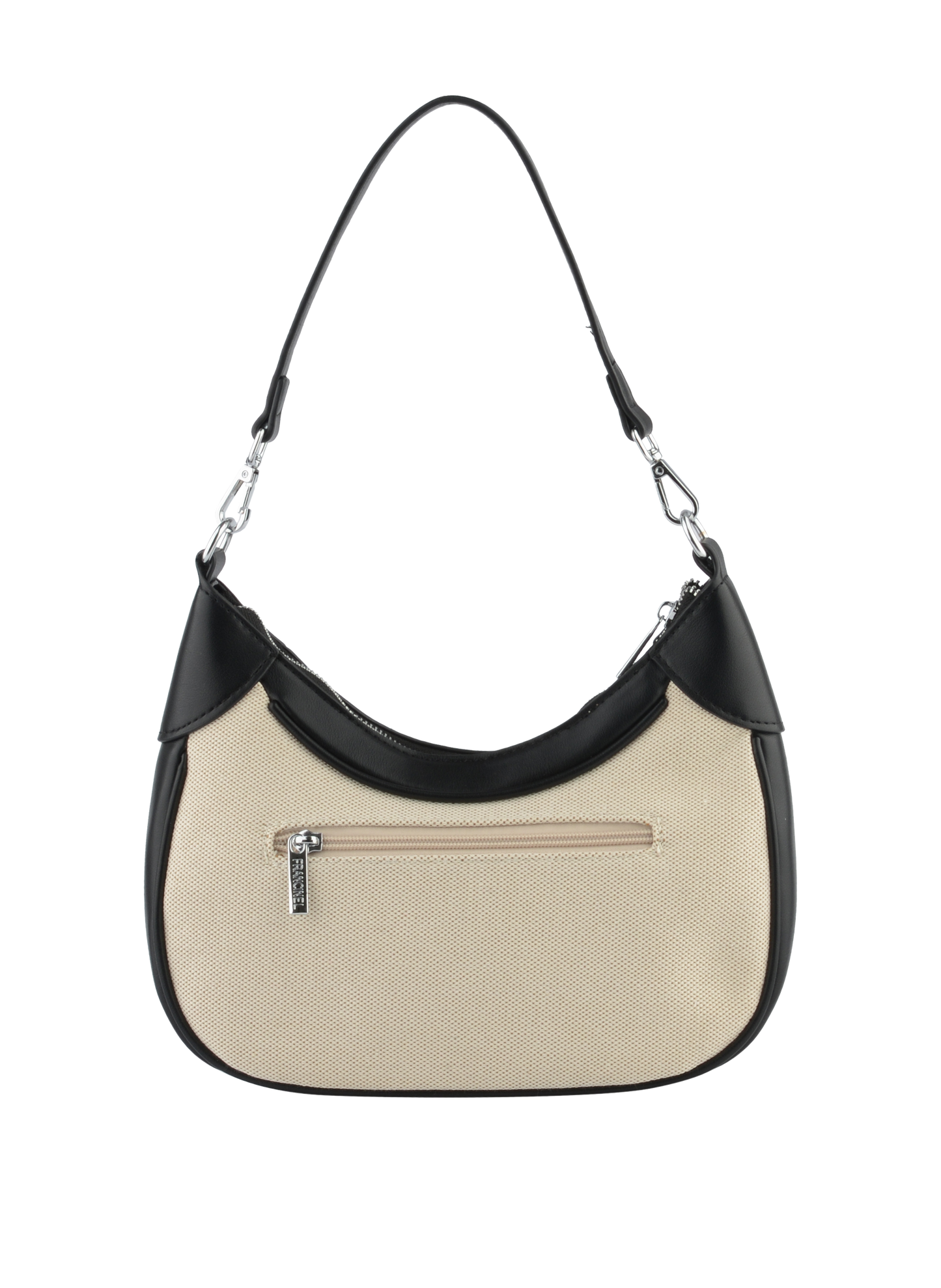 Rosalie - Sac porté épaule Beige/ Noir