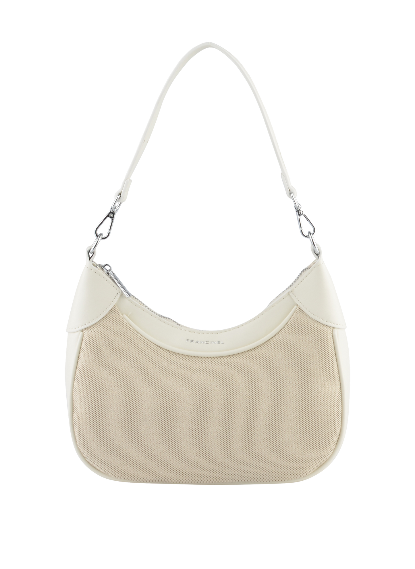 Rosalie - Sac porté épaule Beige/ Blanc