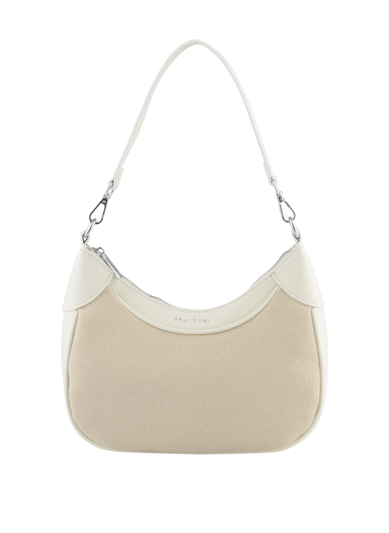 Rosalie - Sac porté épaule Beige/ Blanc