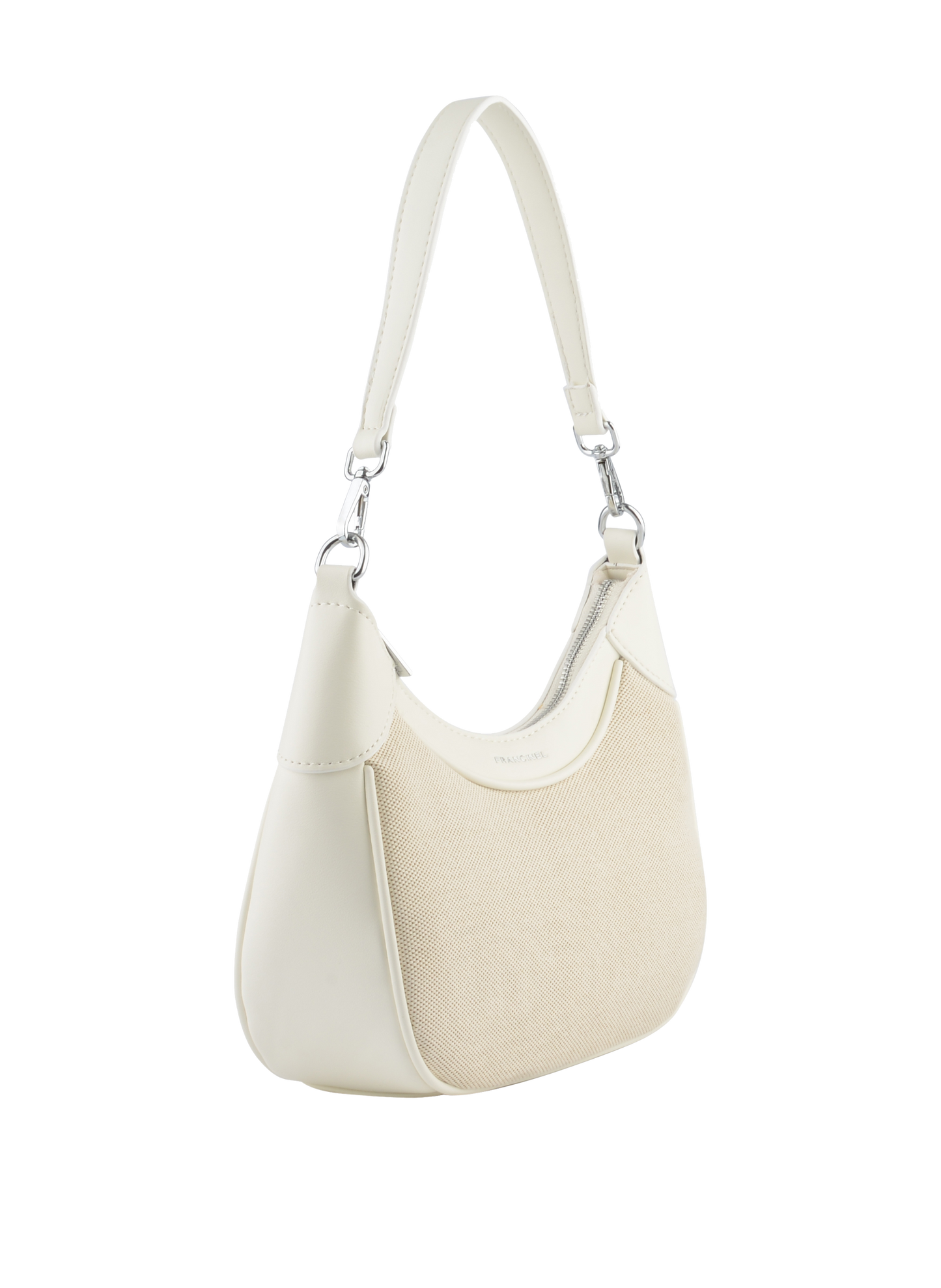 Rosalie - Sac porté épaule Beige/ Blanc