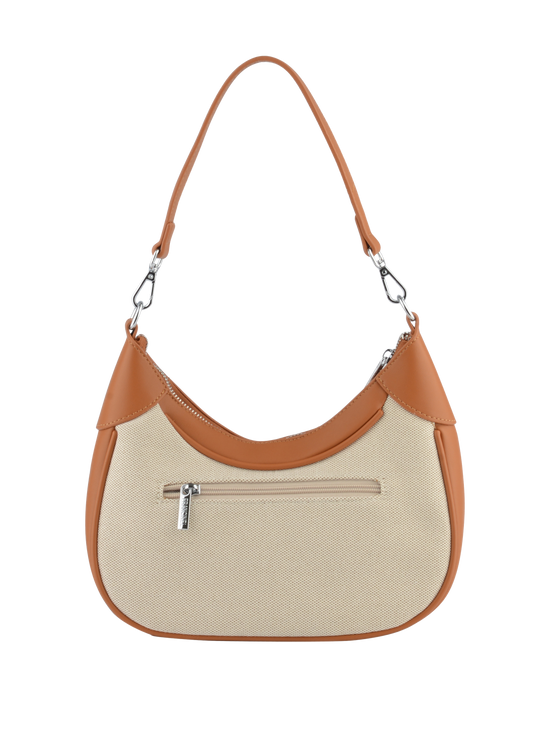 Rosalie - Sac porté épaule Beige/ Camel