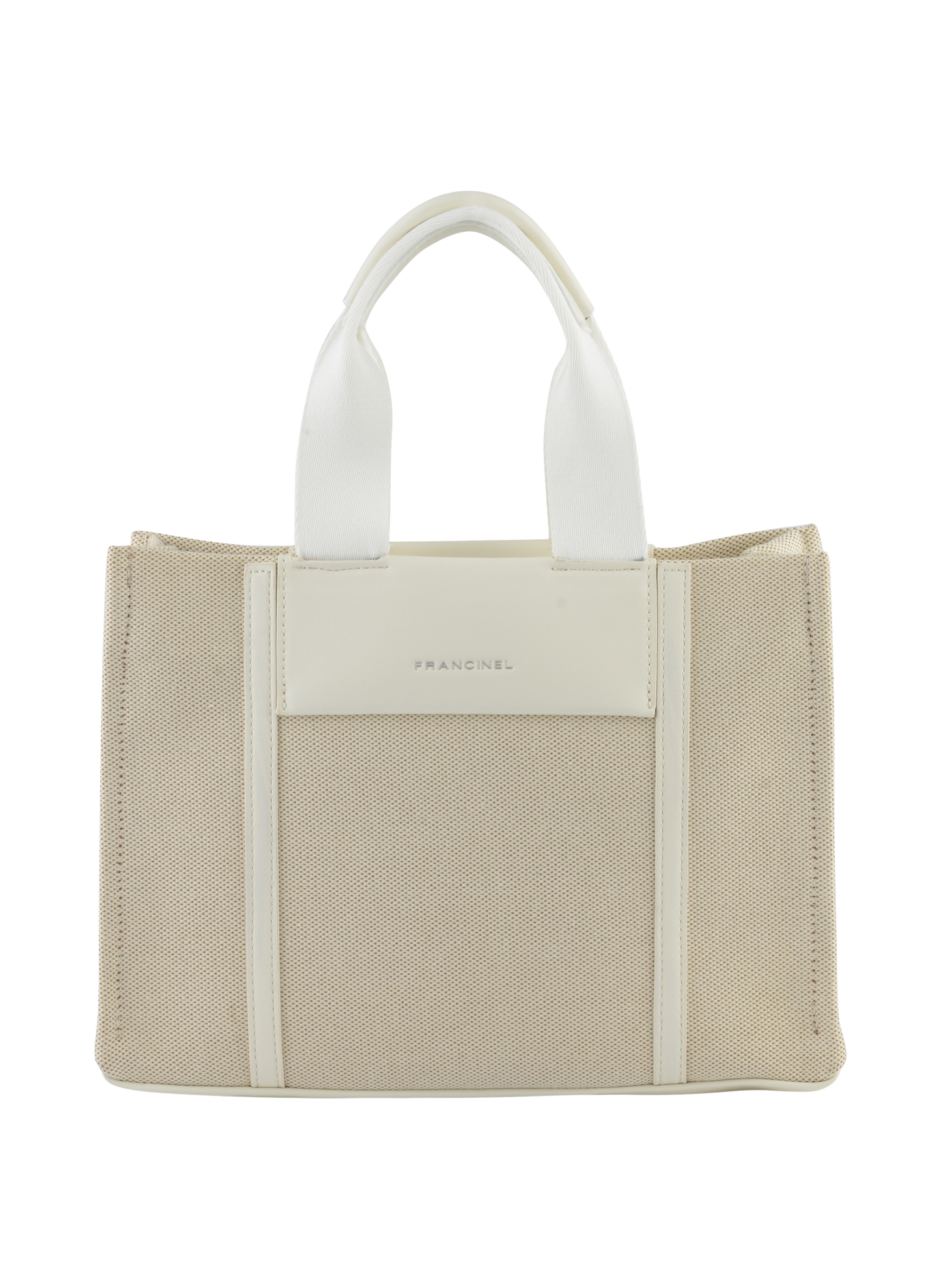 Rosalie - Petit sac porté main Beige/ Blanc