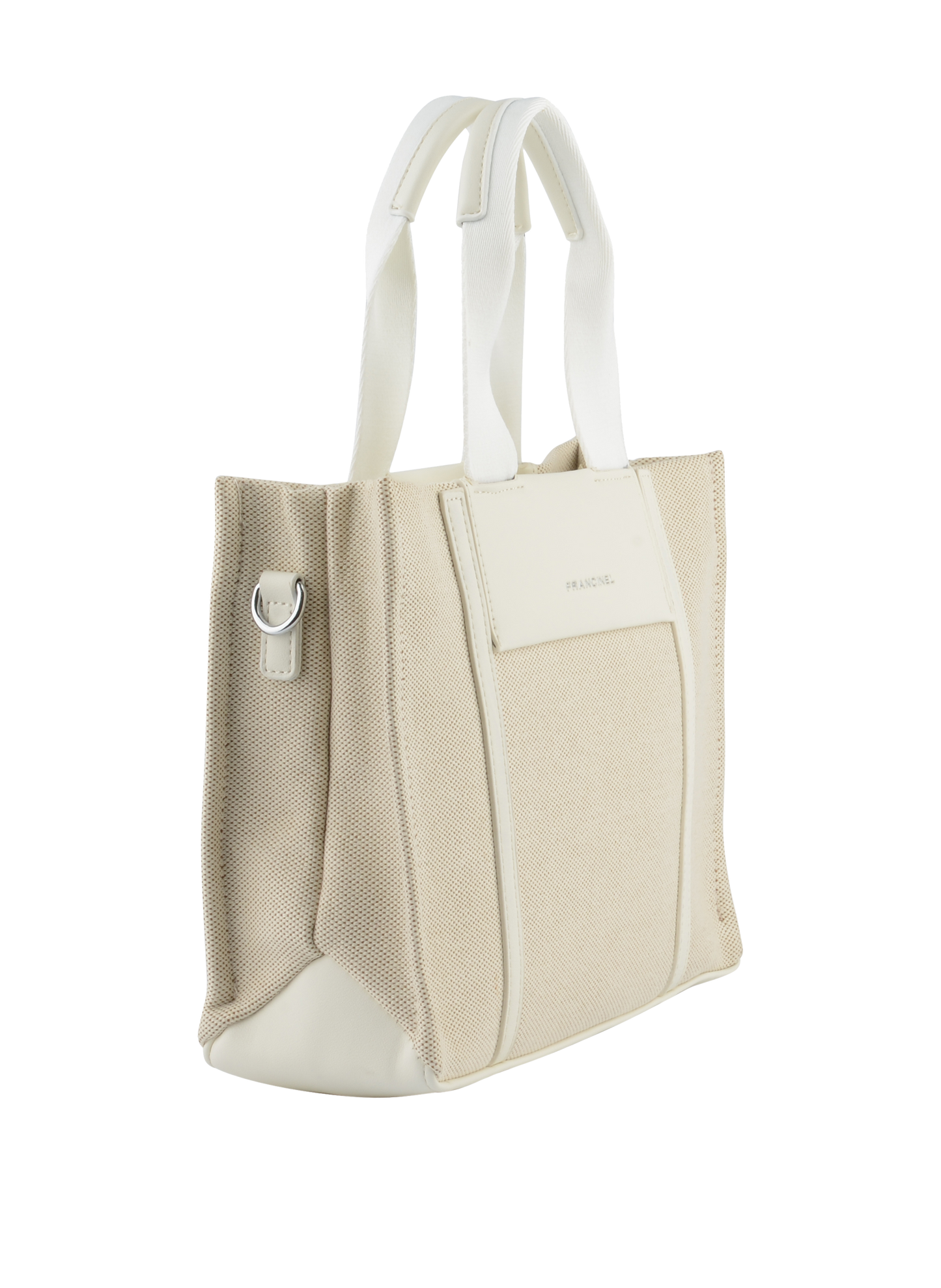 Rosalie - Petit sac porté main Beige/ Blanc