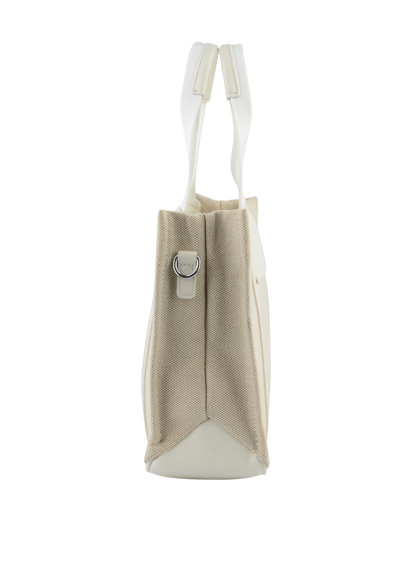 Rosalie - Petit sac porté main Beige/ Blanc