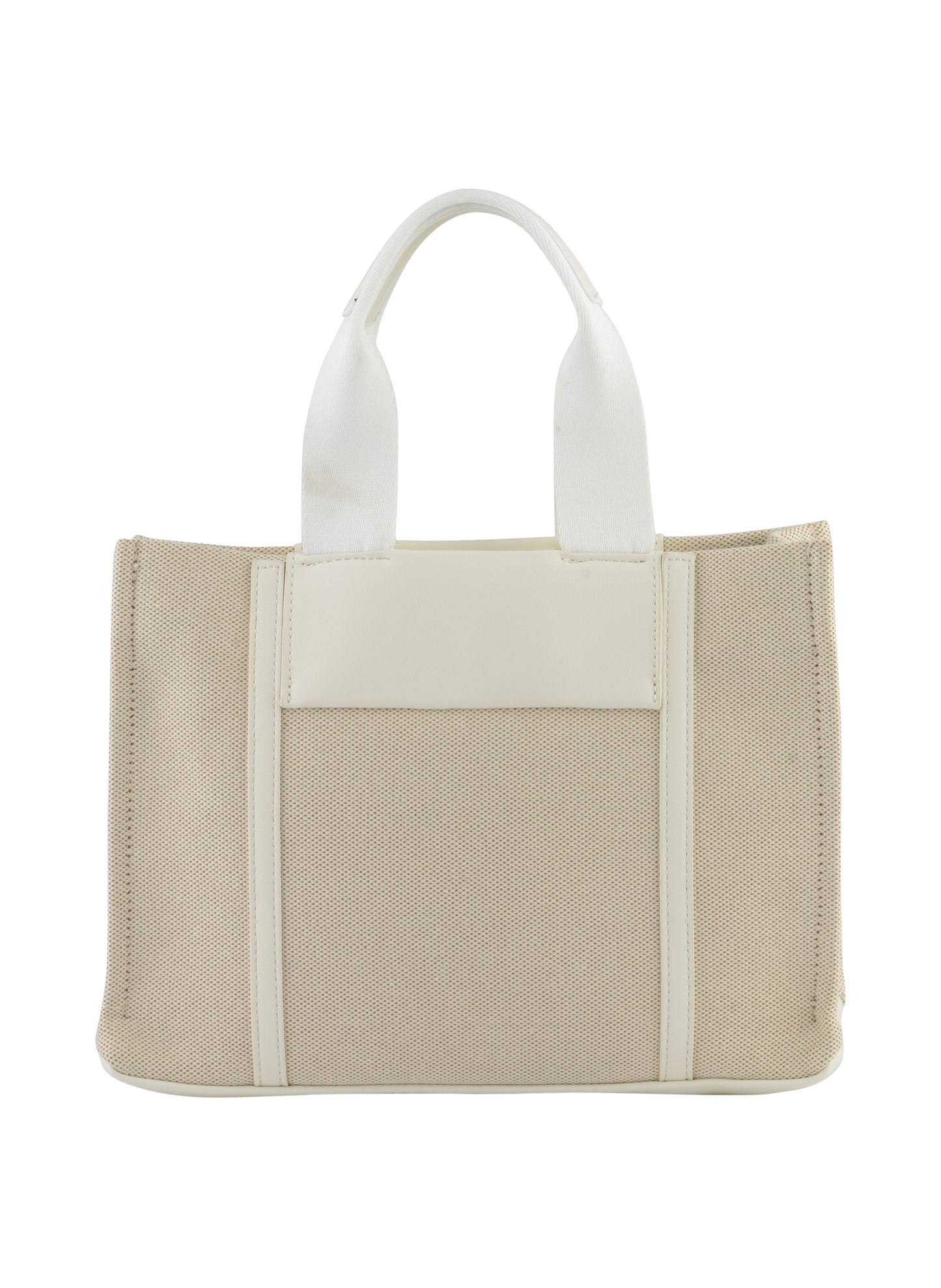 Rosalie - Petit sac porté main Beige/ Blanc