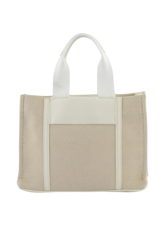 Rosalie - Petit sac porté main Beige/ Blanc