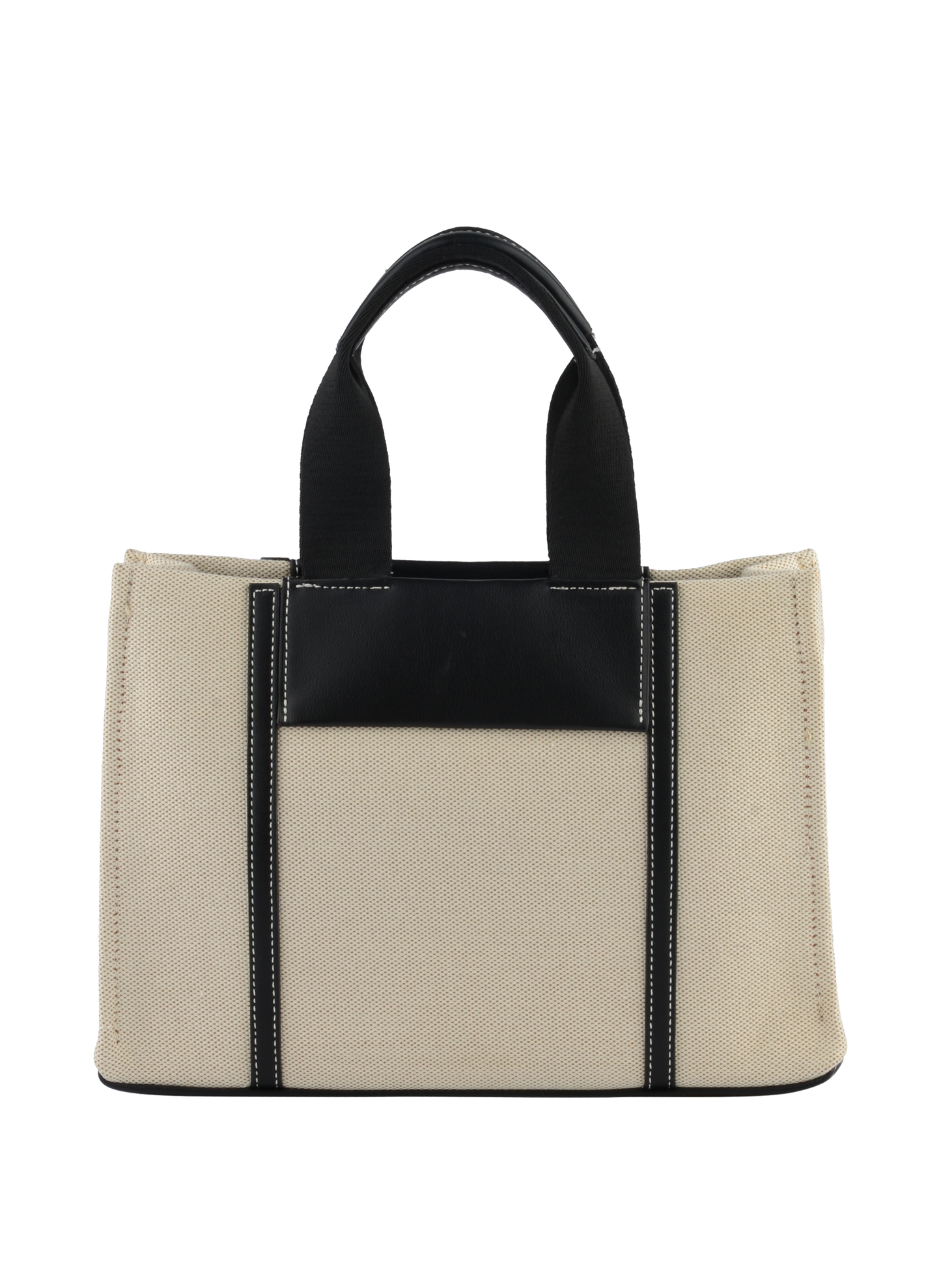 Rosalie - Petit sac porté main Beige/ Noir