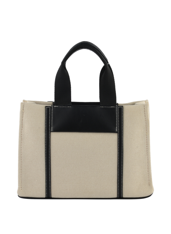 Rosalie - Petit sac porté main Beige/ Noir