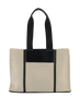 Rosalie - Grand sac porté épaule Beige/ Noir