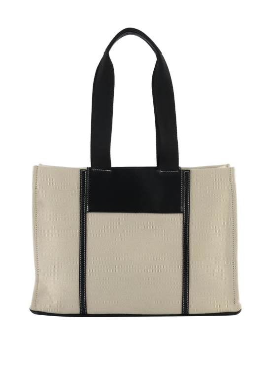 Rosalie - Grand sac porté épaule Beige/ Noir