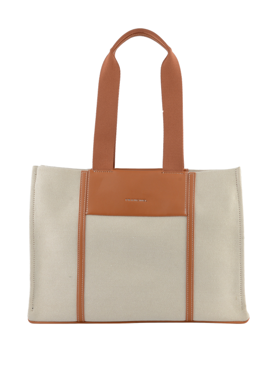 Rosalie - Grand sac porté épaule Beige/ Camel