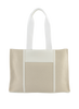 Rosalie - Grand sac porté épaule Beige/ Blanc