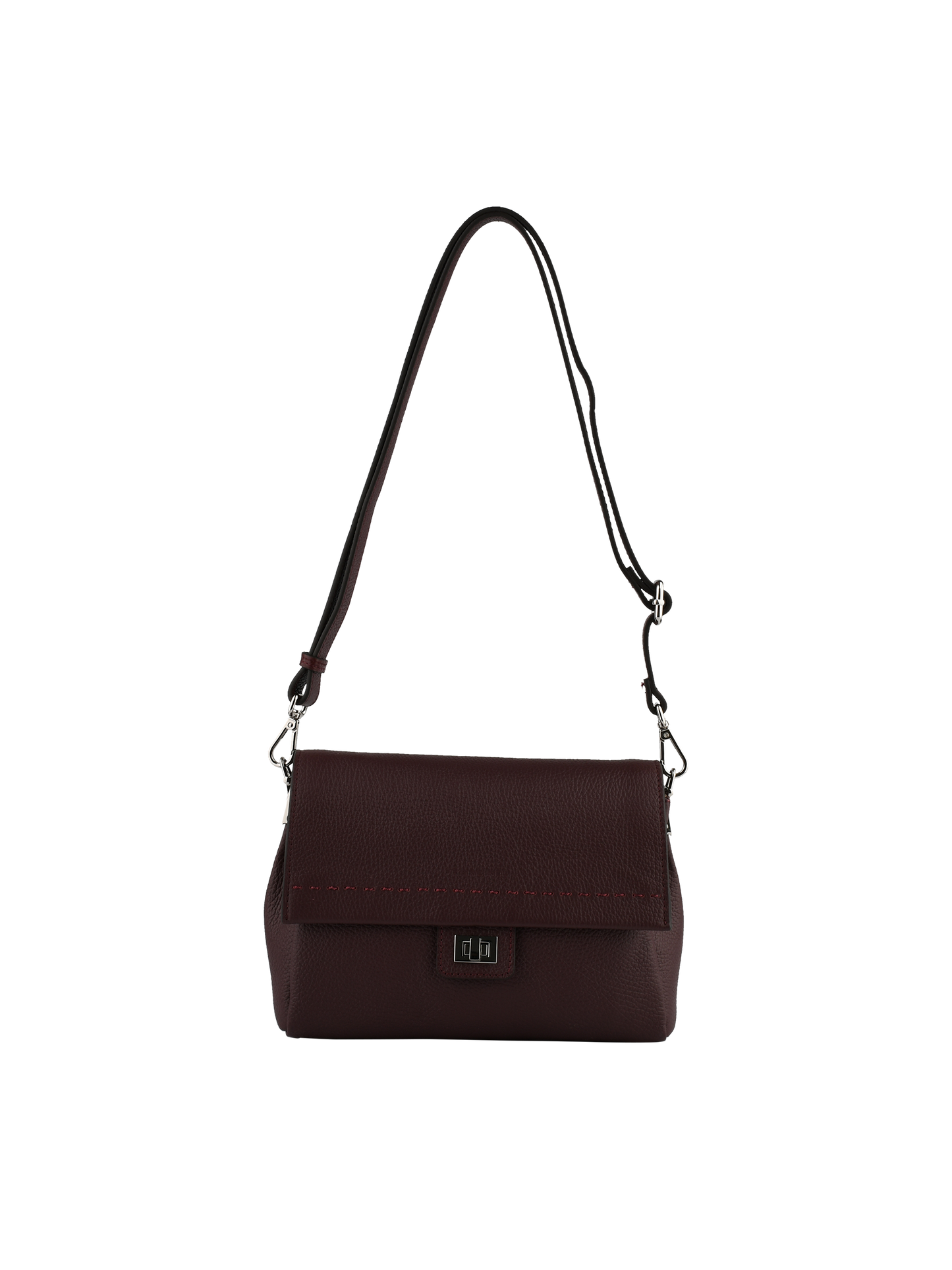 Anaïs - Sac porté travers bordeaux