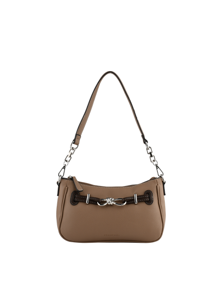 Clarence - Sac porté épaule mastic/marron