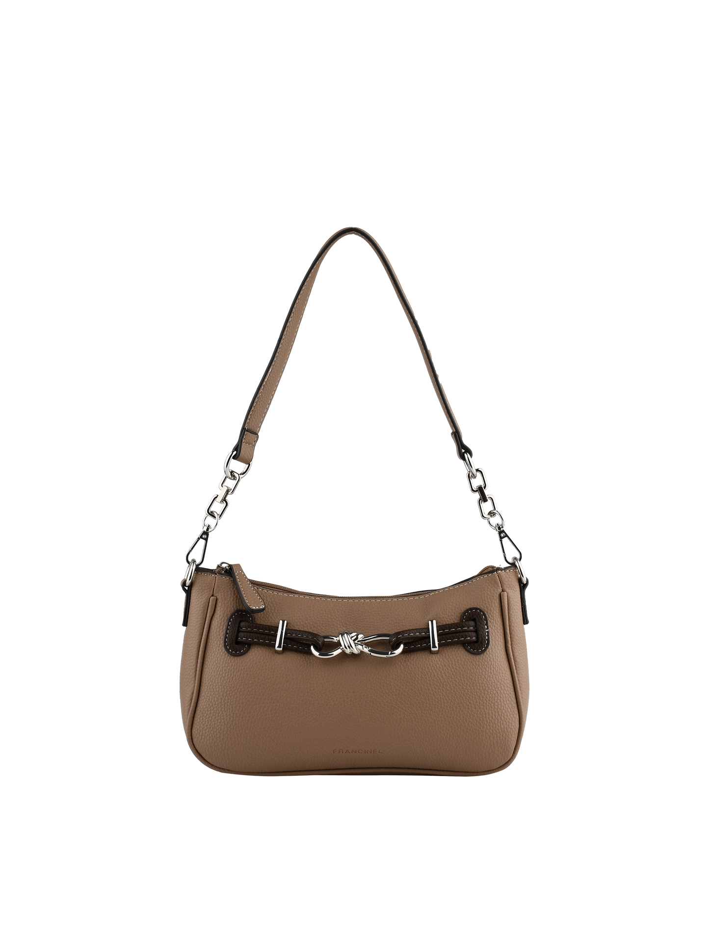 Clarence - Sac porté épaule mastic/marron