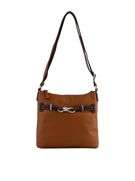Clarence - Sac porté travers camel/marron