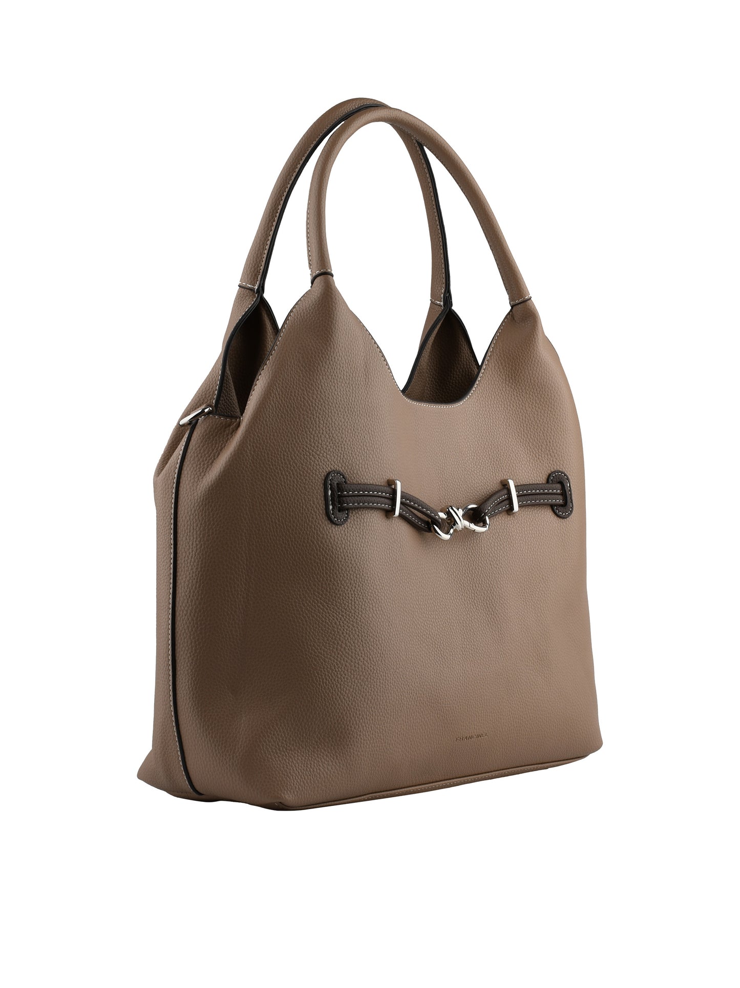 Clarence - Sac porté épaule mastic/marron