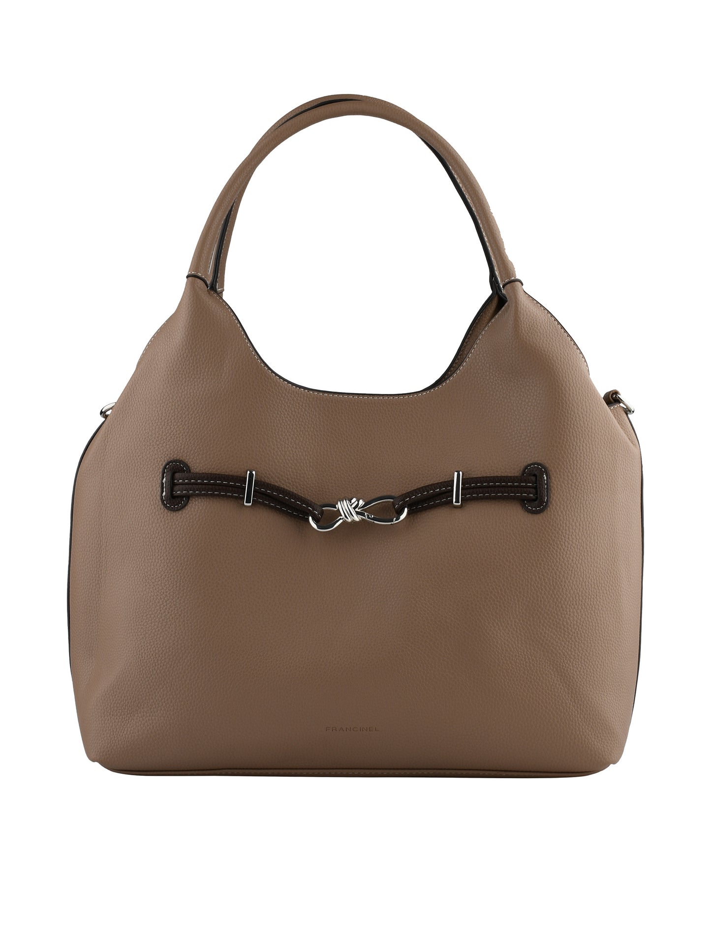 Clarence - Sac porté épaule mastic/marron