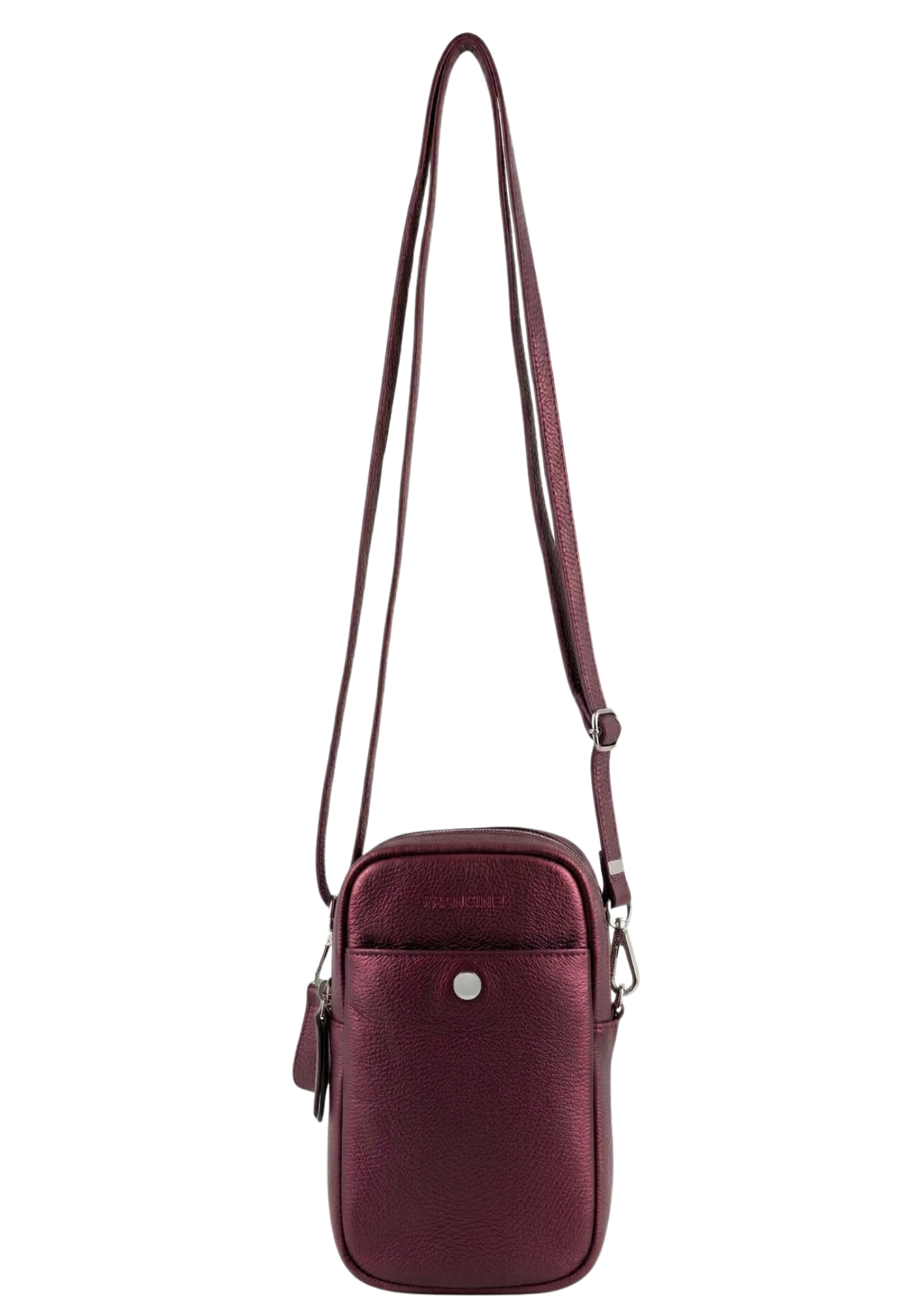 Tash - Pochette téléphone Bordeaux Métallisé