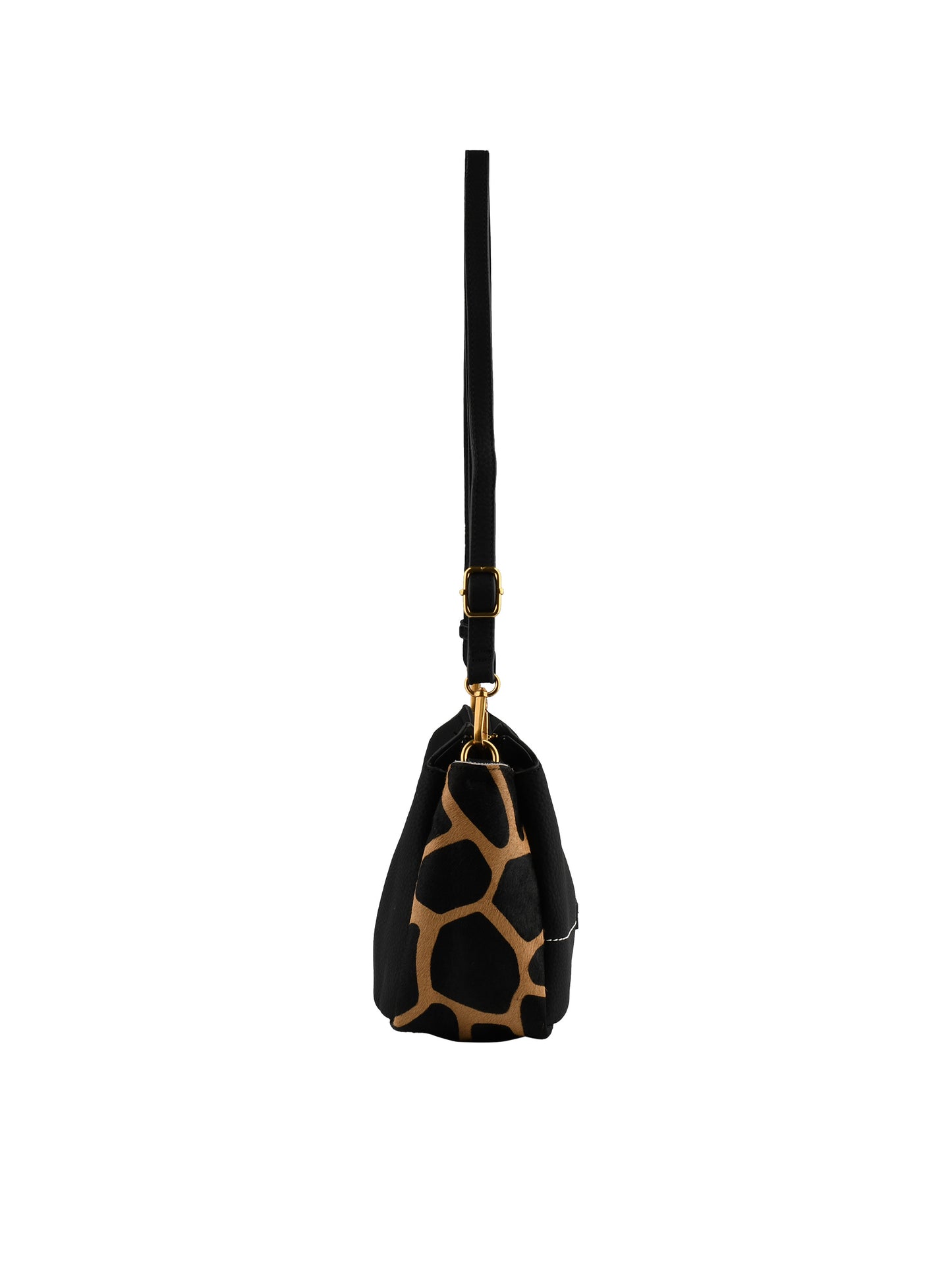 Dominique - Sac porté travers noir/girafe