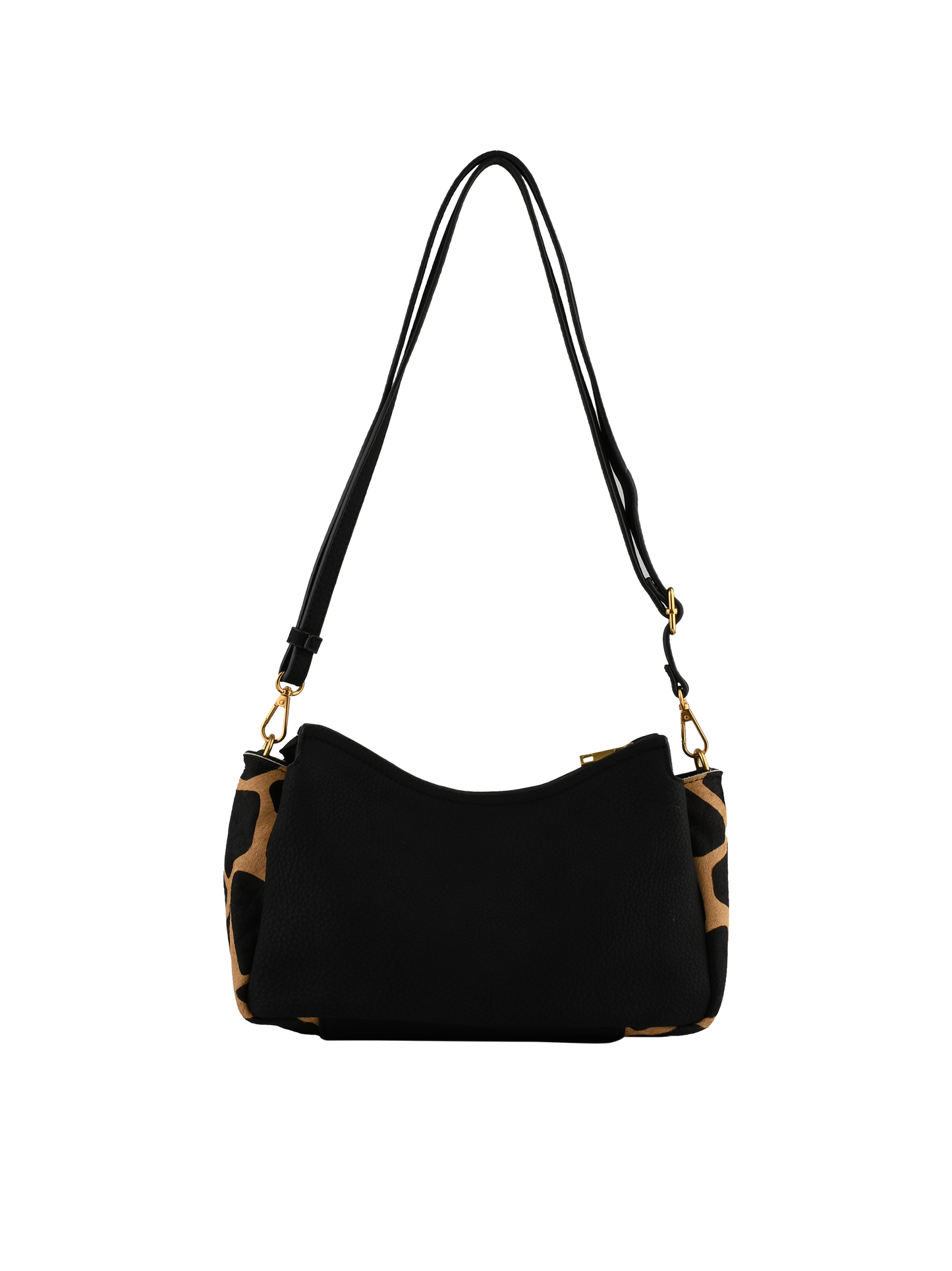 Dominique - Sac porté travers noir/girafe