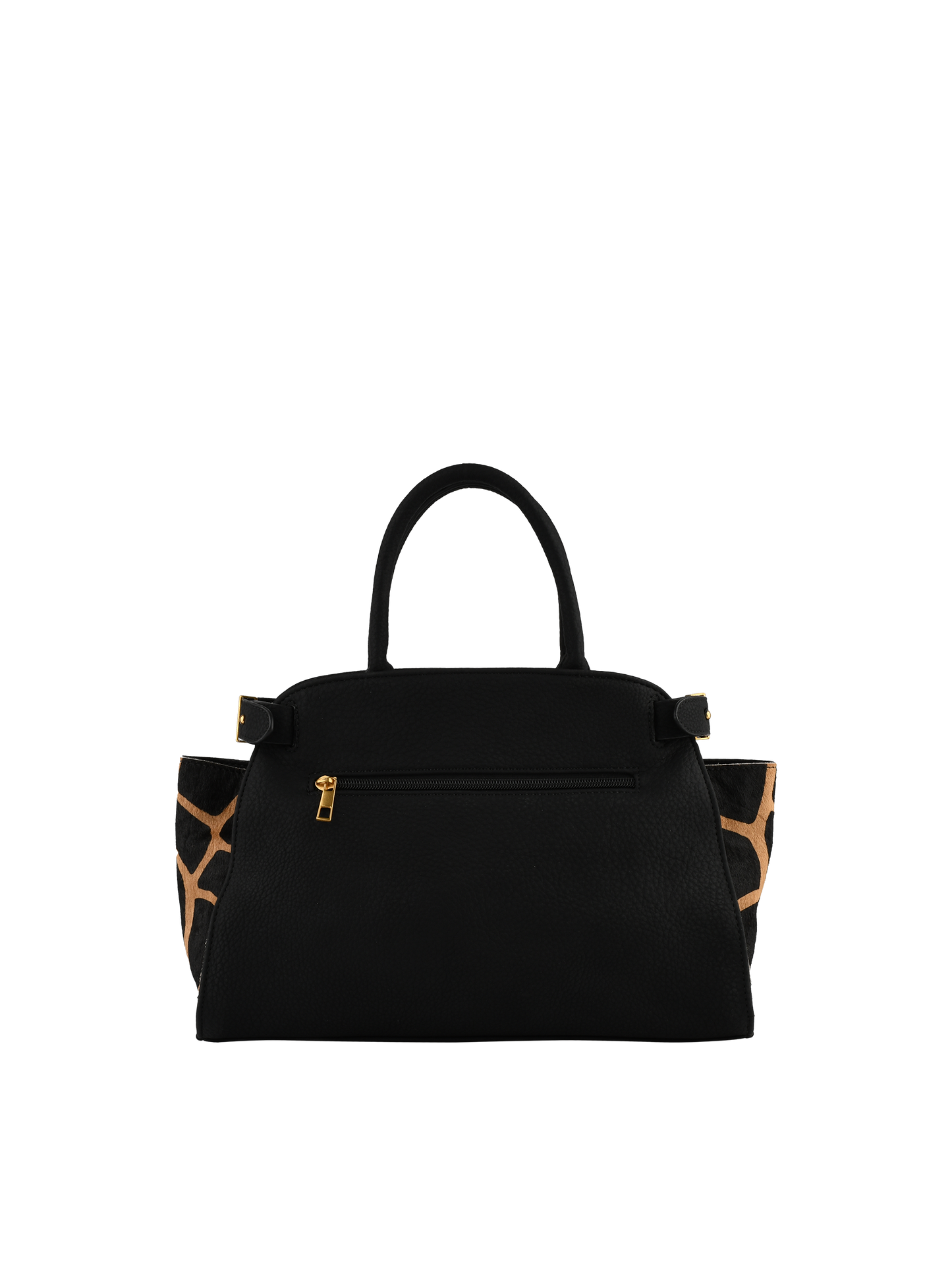 Dominique - Sac porté main noir/girafe