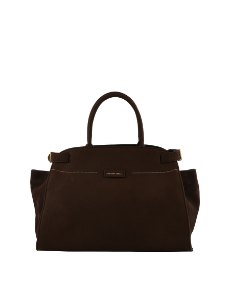 Dominique - Sac porté main chocolat